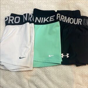 Nike and Under Armour Athletic Shorts Set
